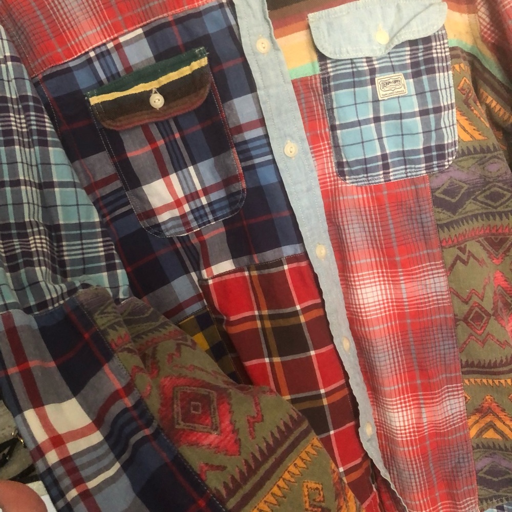 BANGER Patchwork Ralph Lauren Vintage Button up - Picture 3 of 5